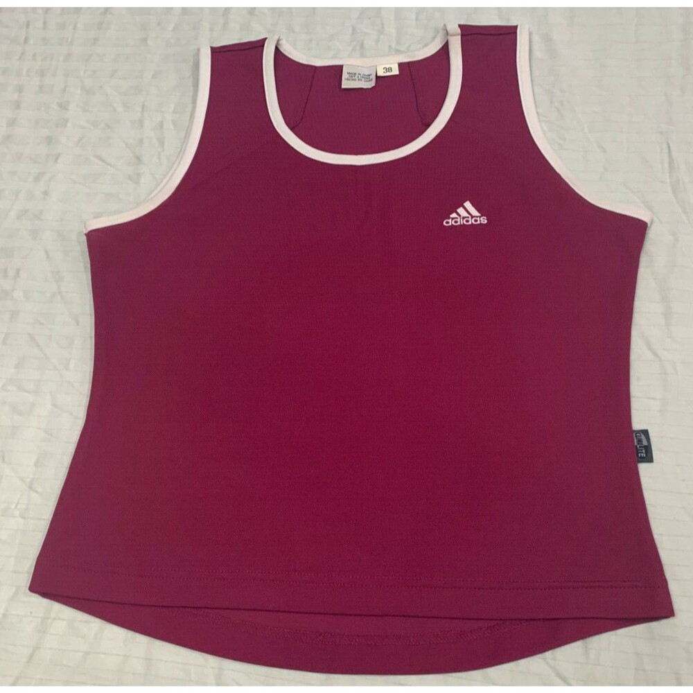 ADIDAS CLIMALITE WOMENS ATHLETIC TANK TOP SHIRT SLEEVELESS SIZE 38